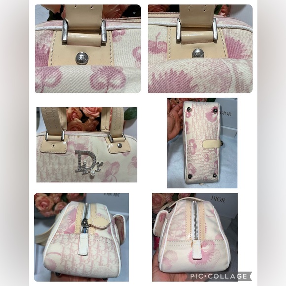💯Authentic CHRISTIAN DIOR Top Handle Bag Floral Vintage - Picture 16 of 16